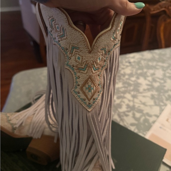 Buck & Brana Fringe Embroidered Ankle Boots - Picture 2 of 8